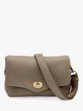 Apatchy Jemima Leather Turn Lock Cross Body Bag, Mushroom