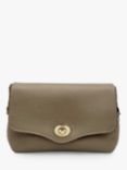 Apatchy Jemima Leather Turn Lock Cross Body Bag, Mushroom