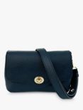 Apatchy Jemima Leather Turn Lock Cross Body Bag, Navy