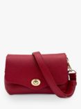 Apatchy Jemima Leather Turn Lock Cross Body Bag, Red