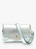 Apatchy Jemima Leather Turn Lock Cross Body Bag, Silver