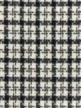 John Louden Polyester Blend Tweed Fabric, Black/White