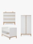 Obaby Astrid Cotbed, Double Wardrobe and Changing Unit Dresser Room Set, White