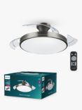 Philips Atlas LED Ceiling Fan Light, Nickel