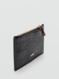 Mango Leonor Croc Effect Card Holder, Black