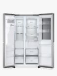 LG GSXE90BSAD Freestanding 60/40 American Fridge Freezer, Silver