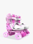 SkateHut Kids' Yvolution NEON 2-In-1 Combo Inline/Quads Roller Skates, Pink