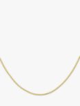 IBB 18ct Yellow Gold Dimond Cut Curb Chain Necklace, Gold