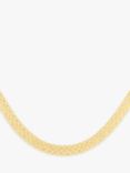 IBB 18ct Yellow Gold Graduated Bismark Collar Necklace, Gold