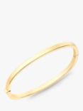 IBB 18ct Yellow Gold 4mm Rectangular Tube Bangle, Gold