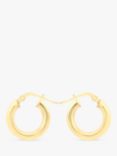 IBB 18ct Yellow Gold Polished Creole Earrings, Gold