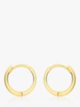 IBB 18ct Yellow Gold Creole Huggie Hoop Earrings, Gold