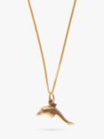 L & T Heirlooms Pre-Loved 9ct Yellow Gold Dolphin Pendant Necklace