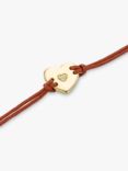 DPT Antwerp Heart Cord Bracelet, Gold/Coral Red