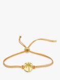 DPT Antwerp Palm Tree Cord Bracelet, Gold/Yellow