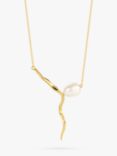 DPT Antwerp Monroe Baroque Pearl Necklace, Gold