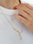 DPT Antwerp Monroe Baroque Pearl Necklace, Gold