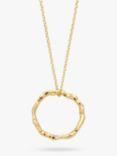 DPT Antwerp Hammered Ring Necklace, Gold