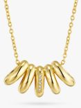 DPT Antwerp Layered Band Necklace, Gold