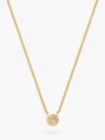 DPT Antwerp Galaxy Diamond Circle Pendant Necklace, Gold