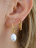 DPT Antwerp Endless Baroque Pearl Drop Earrings, Gold