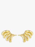 DPT Antwerp Stacked Ear Climber Earrings, Gold