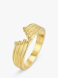 DPT Antwerp V-Shape Layered Ring, Gold