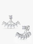 Jools by Jenny Brown Sterling Silver & Cubic Zirconia Jacket Drop Earrings, Silver