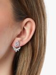 Jools by Jenny Brown Sterling Silver & Cubic Zirconia Pear Drop Marquise Jacket Earrings, Silver