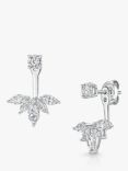 Jools by Jenny Brown Sterling Silver & Cubic Zirconia Lotus Flower Drop Earrings, Silver