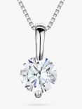 Jools by Jenny Brown Solitaire Cubic Zirconia Pendant, Silver