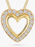 Jools by Jenny Brown Cubic Zirconia Chunky Pave Heart Pendant Necklace, Gold