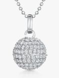 Jools by Jenny Brown Cubic Zirconia Sterling Silver Disco Ball Pendant Necklace, Silver