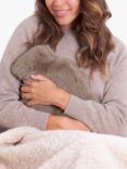 totes Texture Faux Fur Hot Water Bottle, Beige