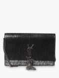 Pre-loved SAINT LAURENT Kate Leather Tassel Chain Wallet Bag, Silver