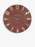 Thomas Kent Mulberry Arabic Numeral Wall Clock, 30cm, Auburn