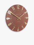 Thomas Kent Mulberry Arabic Numeral Wall Clock, 30cm, Auburn