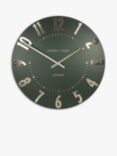 Thomas Kent Mulberry Arabic Numeral Wall Clock, 30cm, Olive