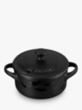 Le Creuset Stoneware Small Bat Casserole, 250ml, Satin Black