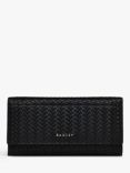 Radley Westwell Lane Leather Weave Large Flapover Purse, Black