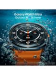 Samsung Galaxy Watch Ultra, Bluetooth & 4G Cellular, 47mm, Galaxy AI, Titanium with Silicone Strap, Titanium Silver