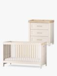 Silver Cross Seville Cotbed and 3 Drawer Dresser Set, White/Oak