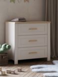 Silver Cross Seville 3 Draw Dresser, White/Oak