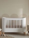 Gaia Baby Serena Complete Sleep Cotbed and Toddler Bed, White/Natural