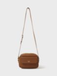 Crew Clothing Leather Camera Cross Body Bag, Tan