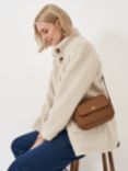 Crew Clothing Leather Camera Cross Body Bag, Tan