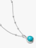 Daisy London Turquoise Stone Necklace, Silver