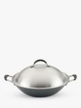 Circulon ScratchDefense Non Stick Wok & Lid, Grey