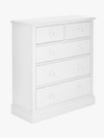 Laura Ashley Ashwell 5 Drawer Chest, Cotton White