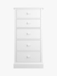 Laura Ashley Ashwell Tall 5 Drawer Chest, Cotton White